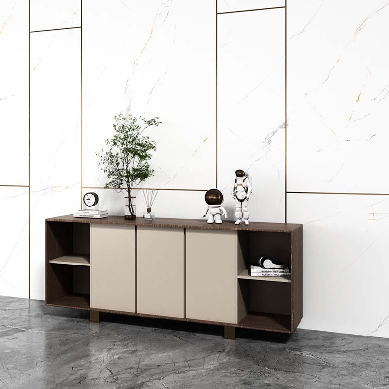 Big Storage High Filing Cabinet Office Furniture Sliding and Swing Door Wooden Office File Cabinet