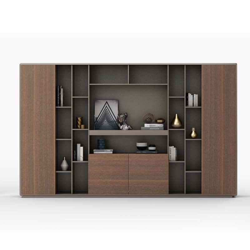 Big Storage High Filing Cabinet Office Furniture Sliding and Swing Door Wooden Office File Cabinet