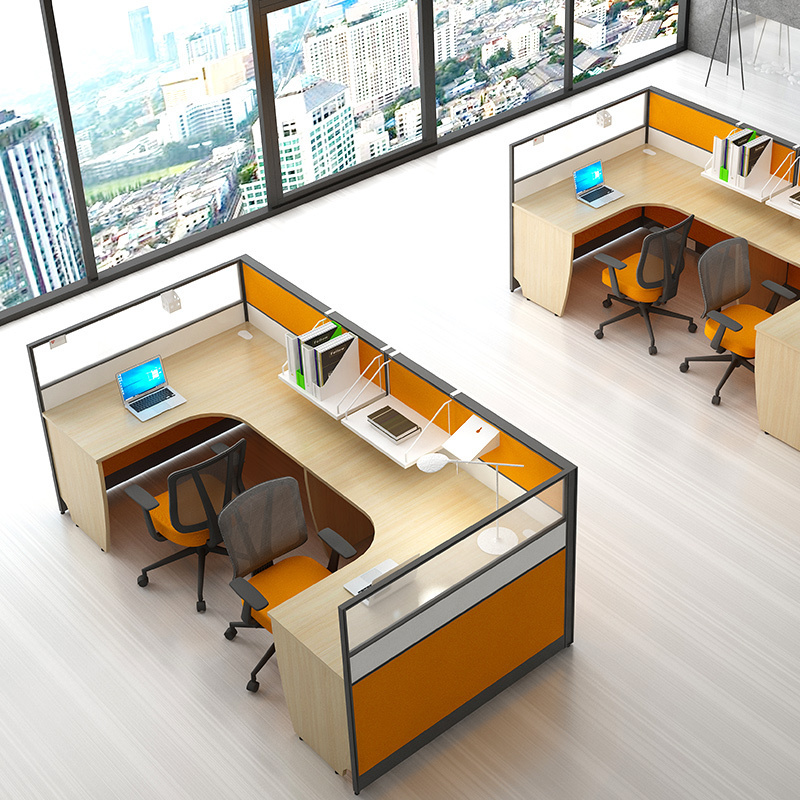 2023 Modern Office Workstation 2/4/6 Seater Office Furniture Desks Call Center Cubicles Partition Office Workstations