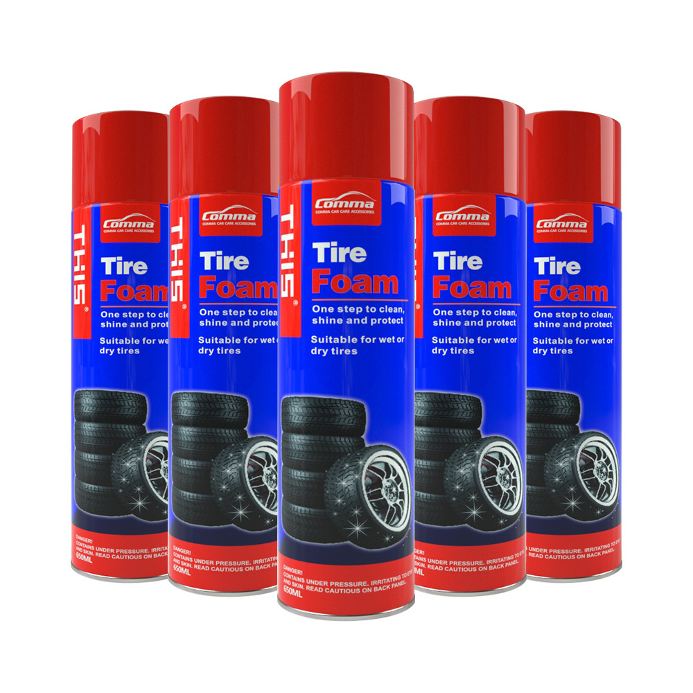 China Car Tire Foam Suppliers Silicone Dressing Spray Wholesale Tire Shine