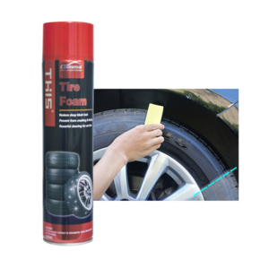 guangzhou comma car care silicone waterless leaf spray high gloss shine foam spray tyre polish liquid