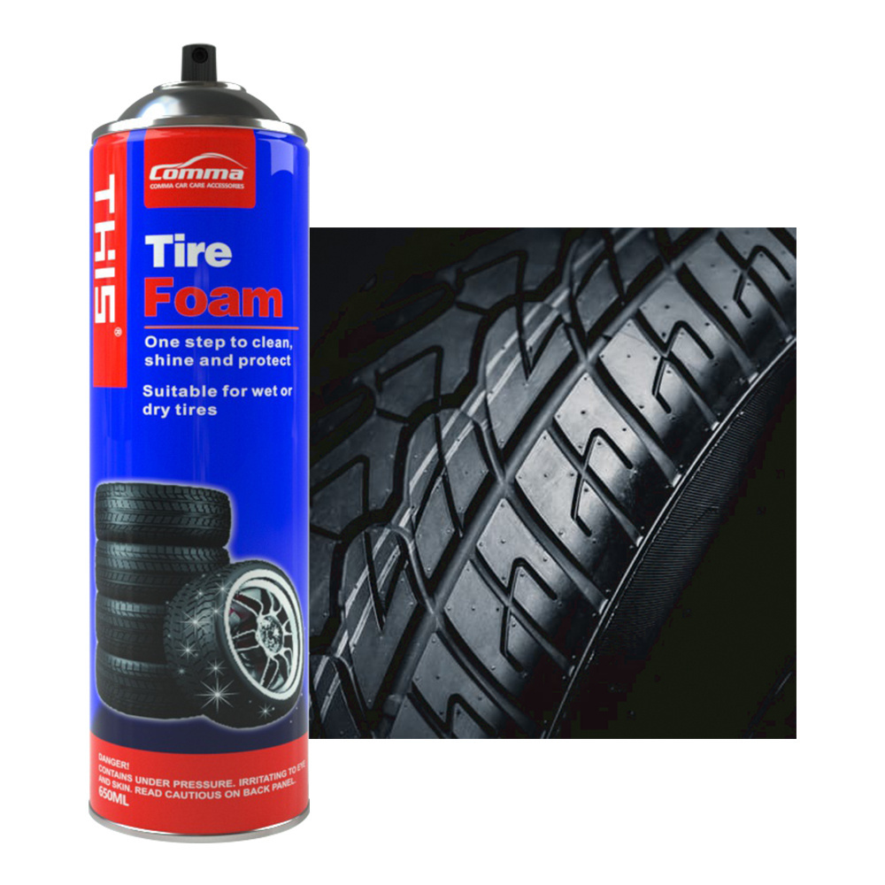 China Car Tire Cleaning Products Suppliers Long-Lasting high gloss polish shine protect clean foam spray tire cleaner