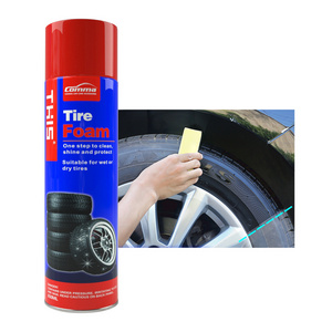 longest lasting water base waterless spray silicone tire shine wax black tire wet gel glitter polish protectant