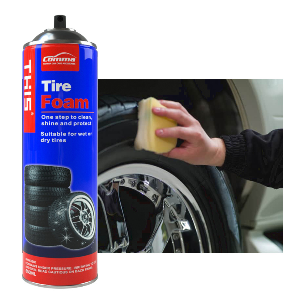 THIS C1-17 Private Label new formula spray waterless car wash foam silicone tyre spray shine