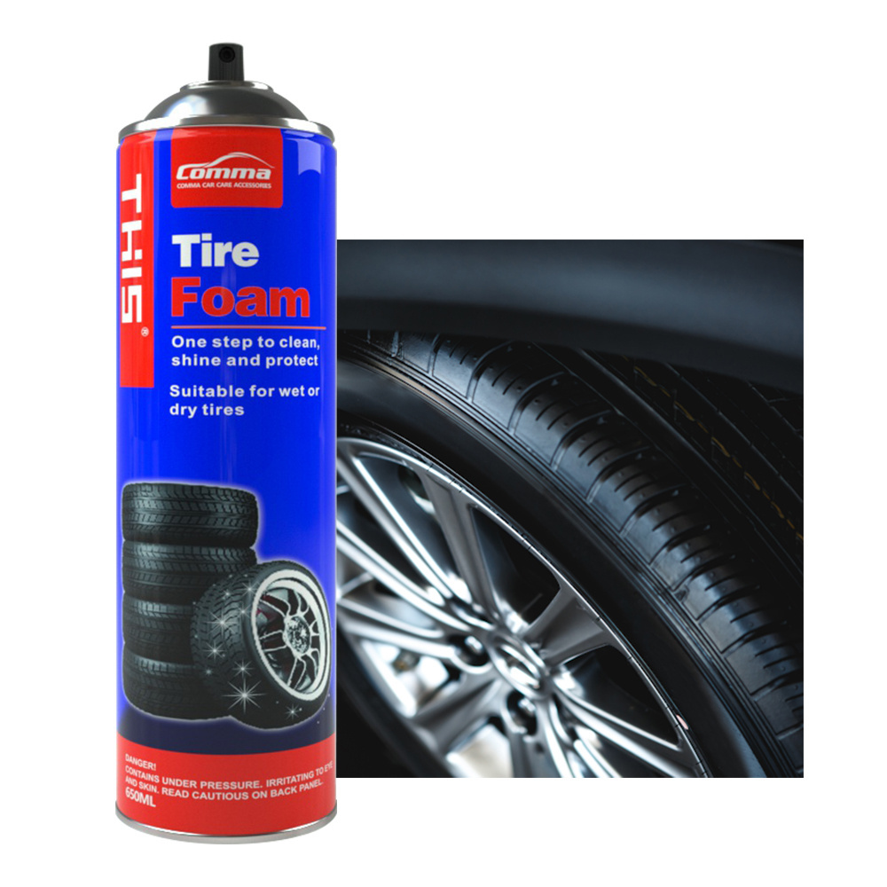 longest lasting water base waterless shine black tire wet gel glitter foam cleaner polish  wax tyre protect silicone wax spray