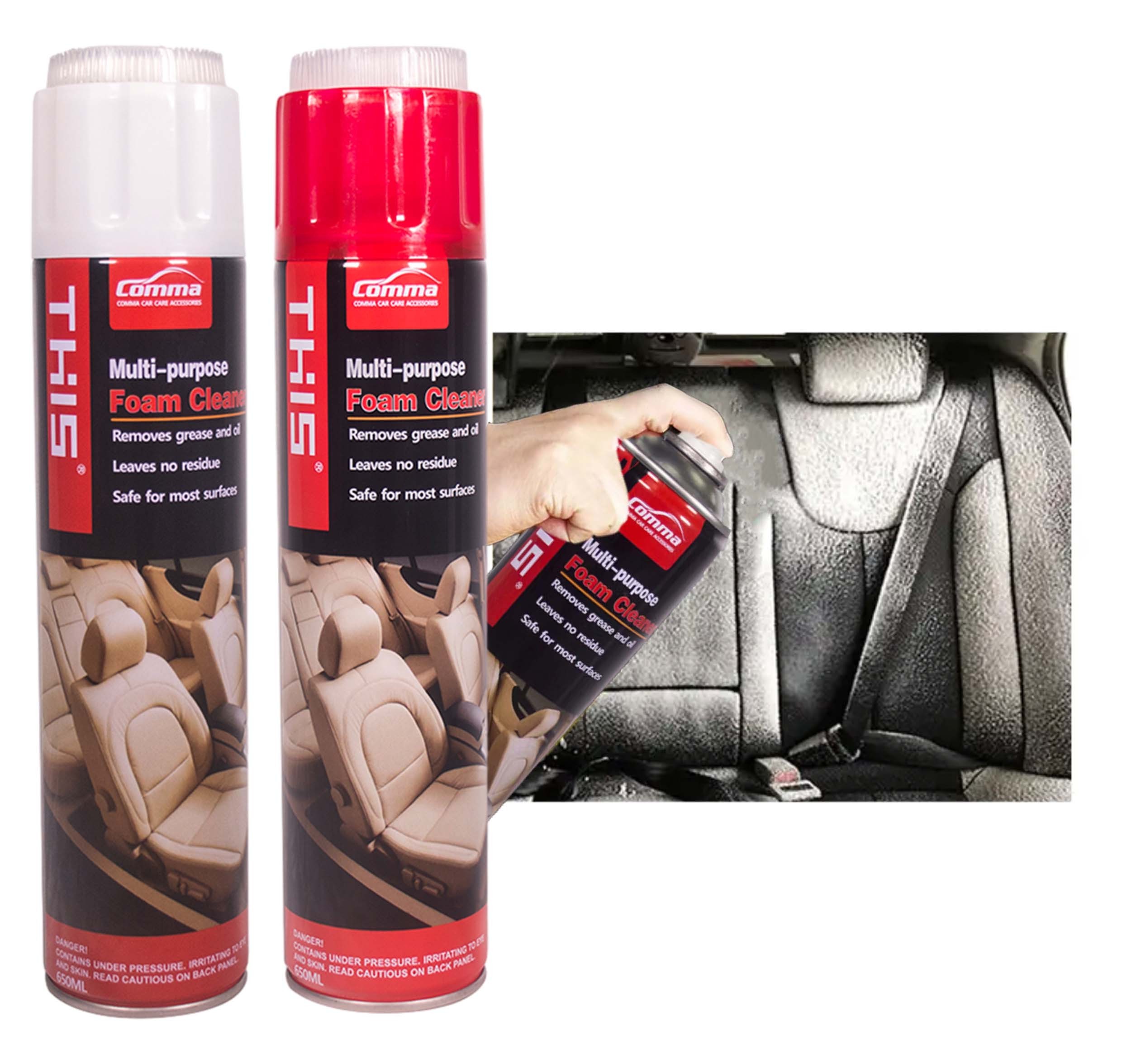 Car Interior Care Multi Purpose Auto Spray Foam Cleaner with Brush OEM Factory   Wholesale all purpose cleaner kit