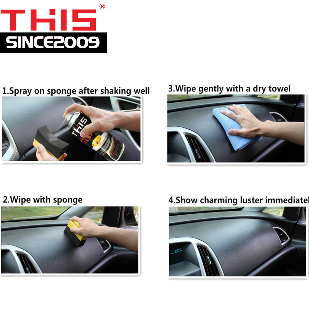 car care silicone dashboard and leather polish cleaner wax silicone wax car polish dashboard spray