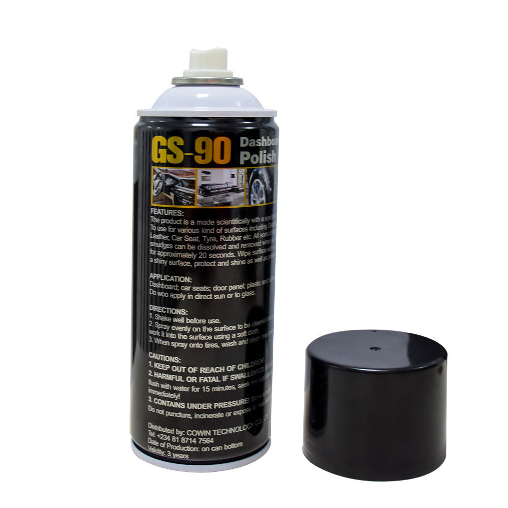 Private label car accessories aerosol silicone spray on leather spray paint for car care china dashboard polish car wax