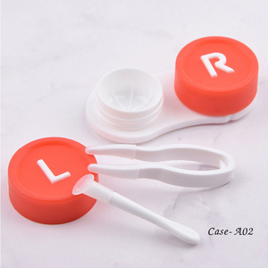 Wholesale cheap price Meetone contact lens case tweezers applicator contact lenses kit  plastic container