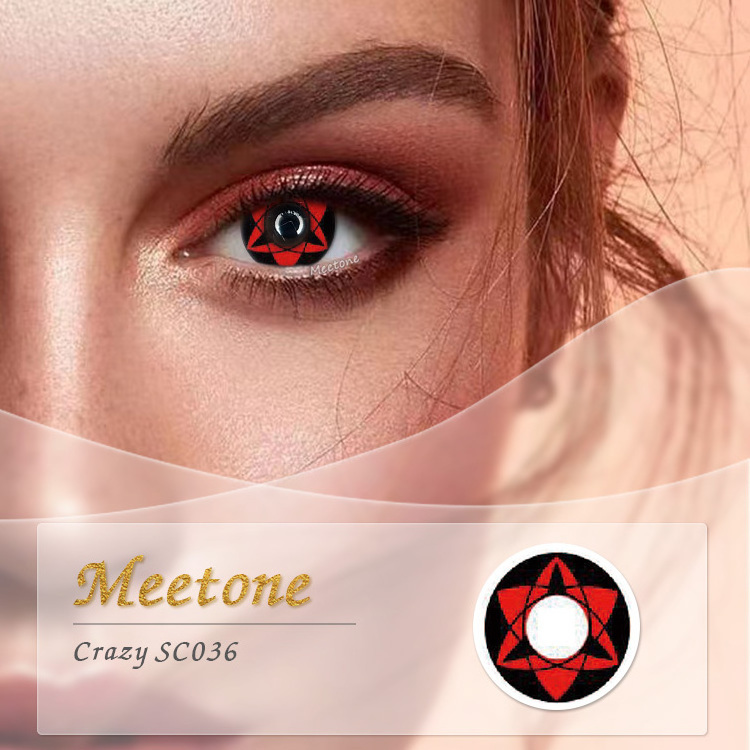 Meetone best selling narutu private logo crazy cosplay sharingan contact lens