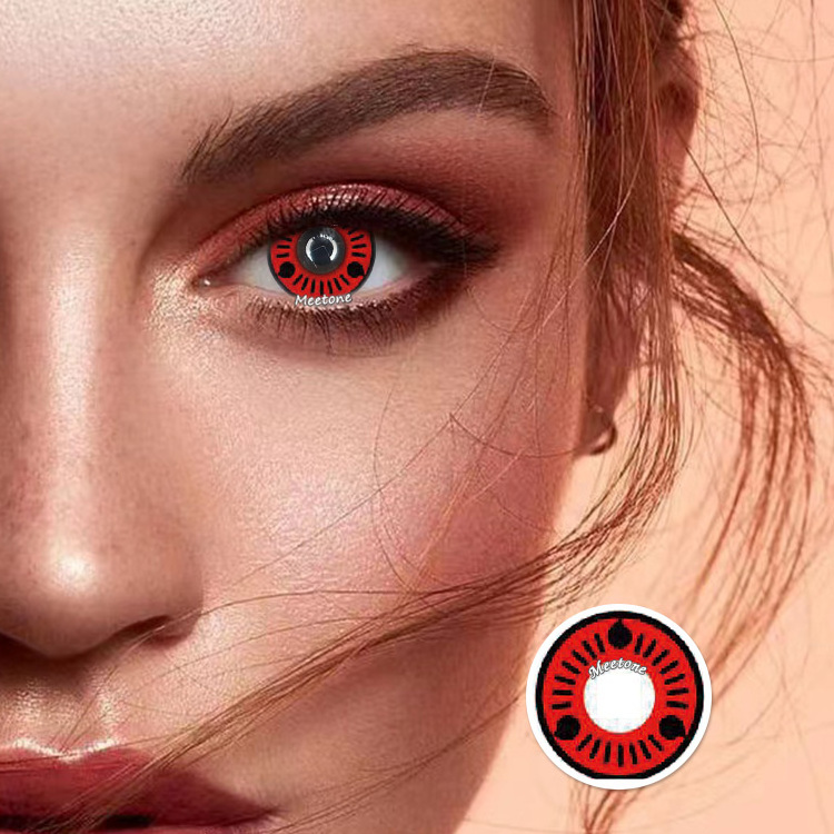 Meetone best selling narutu private logo crazy cosplay sharingan contact lens