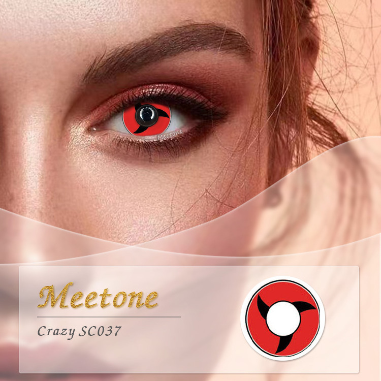 Meetone best selling narutu private logo crazy cosplay sharingan contact lens