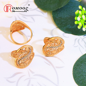 OEM Design 18K Gold Plated Zircon Arabic Jewelry Ring Stone Ring Wedding Jewelry Custom Jewelry Rings