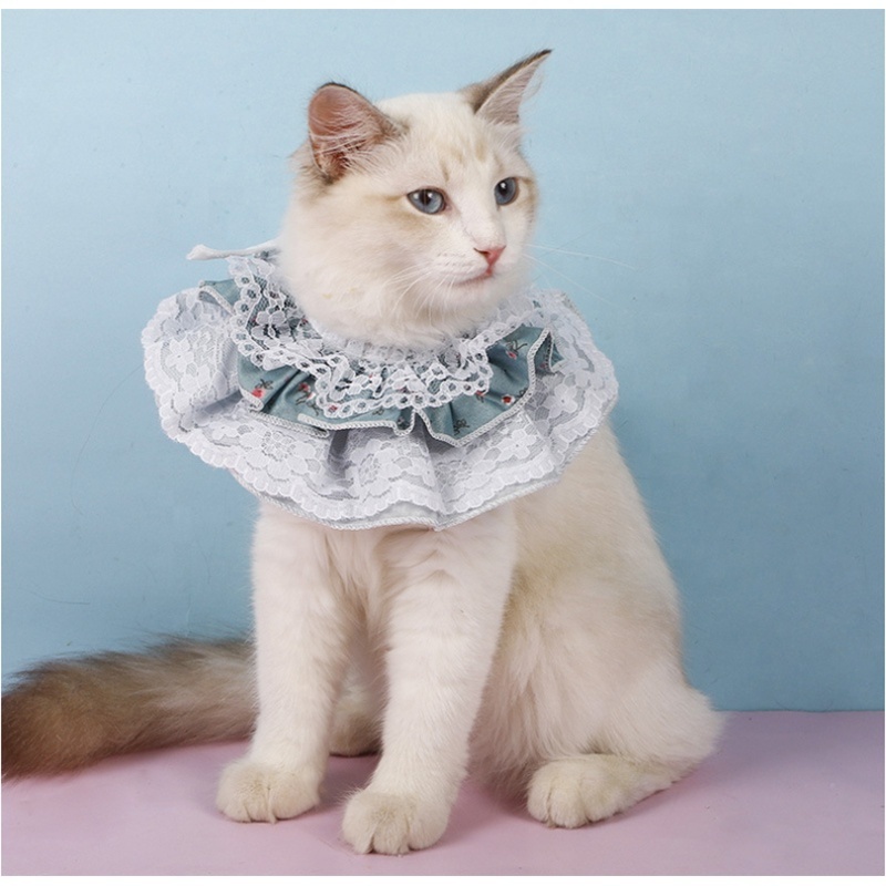 Pet accessories cat collar multi-layer lace floral fashion Kitten Korean pet dog scarf accessories