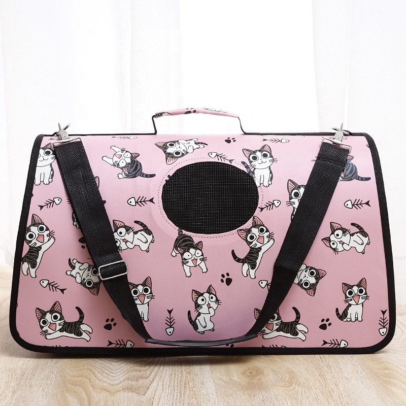 Wholesale Easy Carrying Breathable Cat dog Pet Travel Carrier Tote Sling Bag with Adjustable and Detachable Shoulder Strap