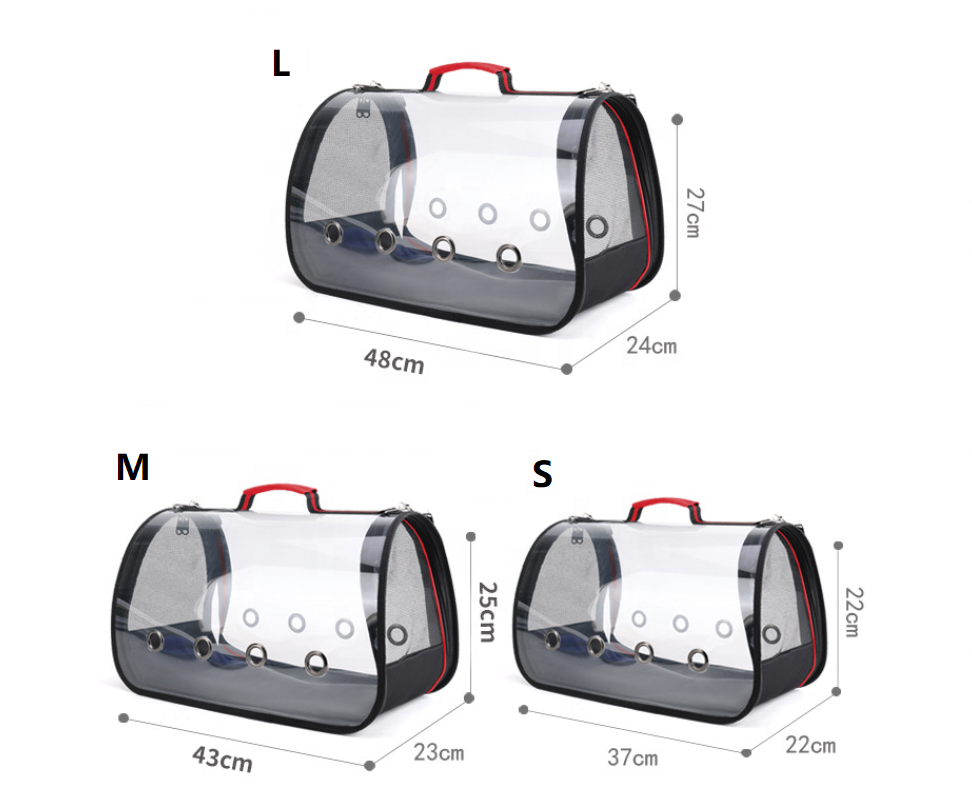 Puppy Bag easy to carry out portable transparent carrier bag multi-sided breathable pet bag