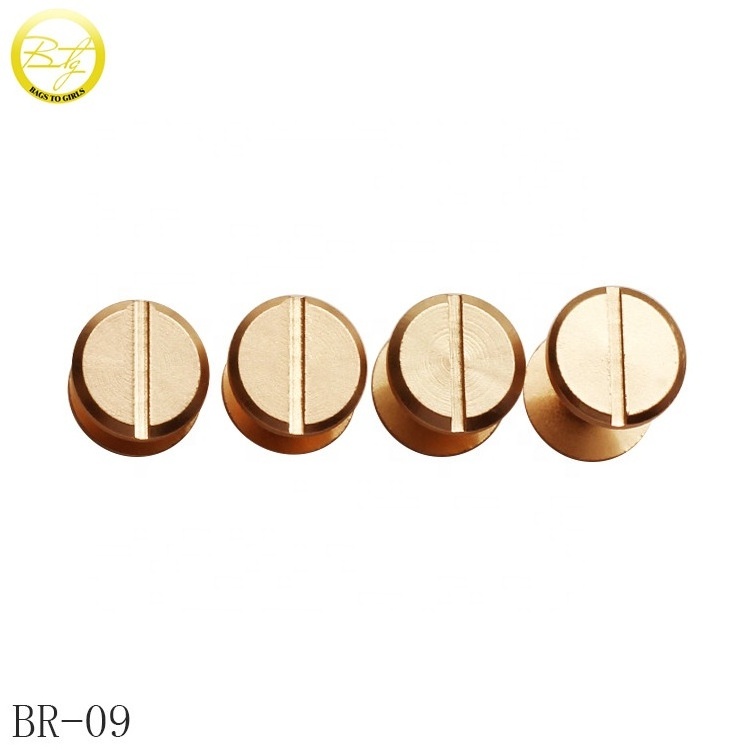 Handbag metal fittings gold plated various Chicago screws nail buckles with screw rivet for bags