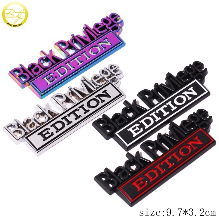 Custom enamel letter car badge making chrome alphabet texas edition emblems sticker auto plate led car logos