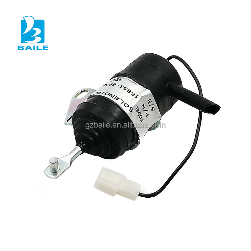 16851-60014 Fuel Shut Off Solenoid 052600-4531 For Kubota Mower RTV RTV900 YC101561 Engine Parts