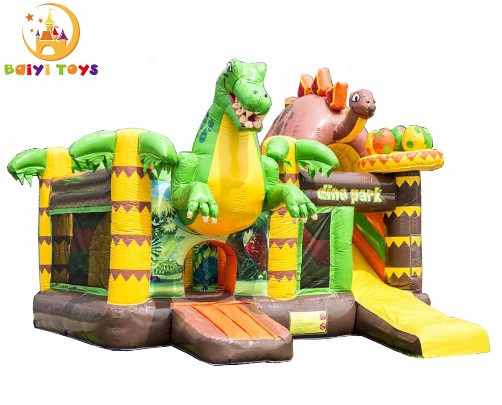 Customized size dinosaur inflatable castle, kids inflatable trampoline for rent