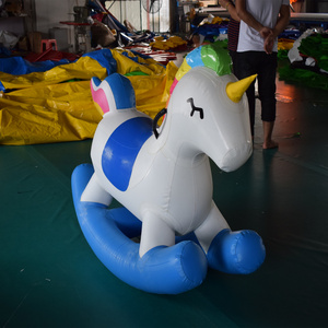 Popular style inflatable rocking horse toy animal riding game for kids