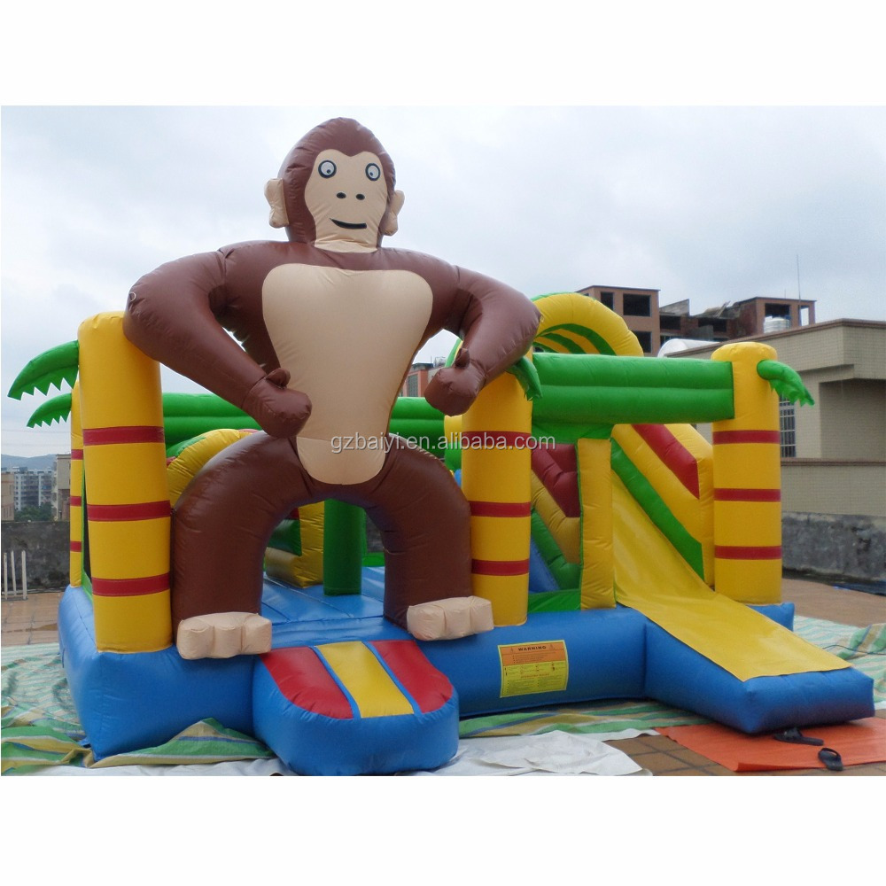 2018 Monkey giant inflatable bouncer kids jumping castle inflatable playground