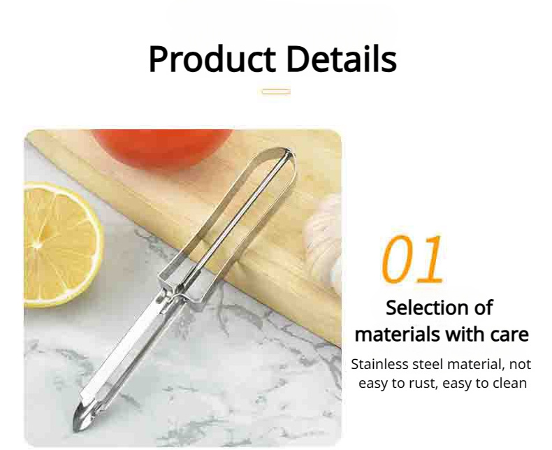 Stainless Steel Paring Knife and Fruit Peeler Household Kitchen Tool for Paring and Peeling Melon One-Word Tip Peeler