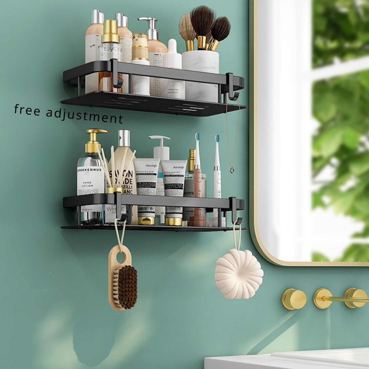 Bathroom Storage Set Suction Cup Shelf Storage shelves and racks Located in Accessories Kitchen accessories