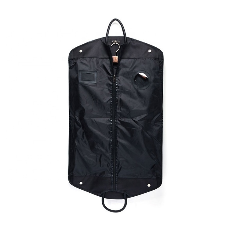 Wholesale Promotional Leather composite cloth Cover Dust Breathable Carry Dress Garment Suit Bag with Zip Lock garment bags