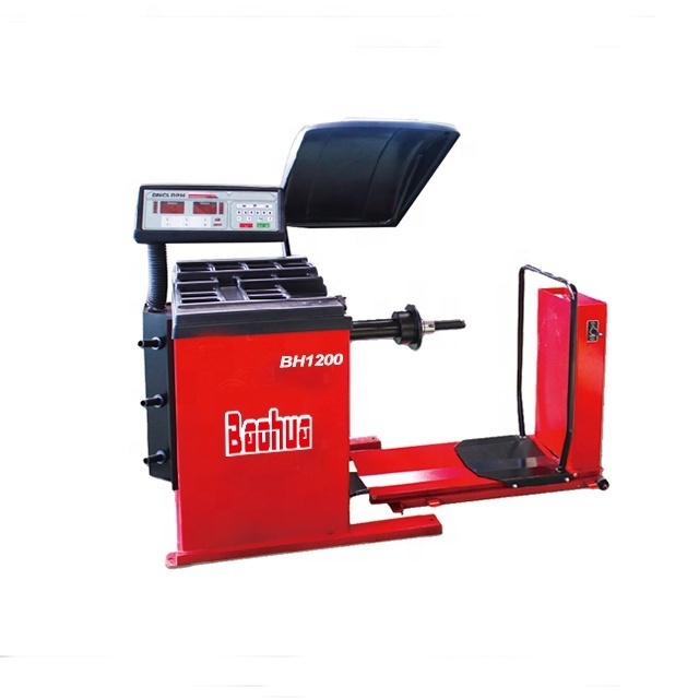 Baohua newest Big red truck/bus used tyre balancing machine and horizontal wheel balancer with LCD main board accessories