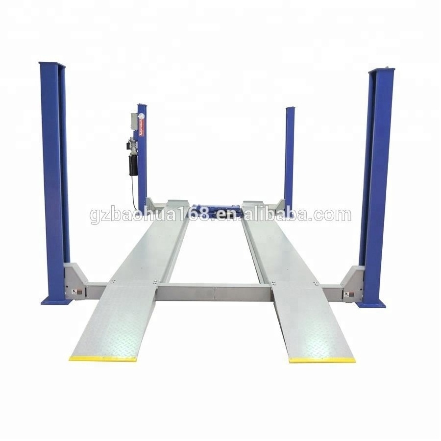 Baohua Best price Four Post Lift Car lift  4T  for wheel alignment in car workshop