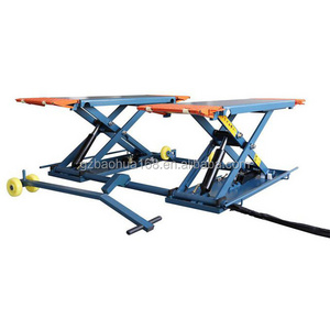 Baohua Ev new energy vehicle Hydraulic scissor used car lift/Mobile  automotive Scissor  lift for sale with onground type