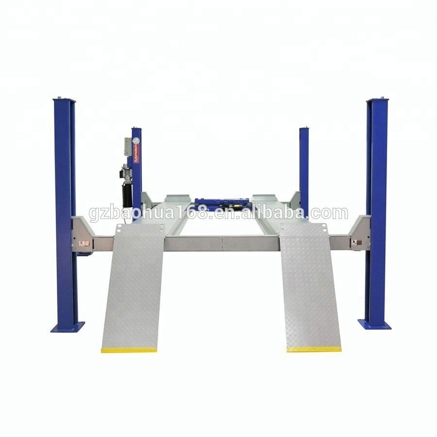 Baohua Best price Four Post Lift Car lift  4T  for wheel alignment in car workshop