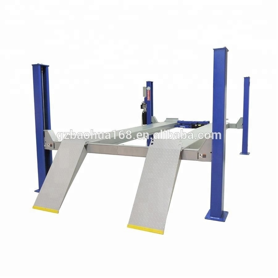 Baohua Best price Four Post Lift Car lift  4T  for wheel alignment in car workshop