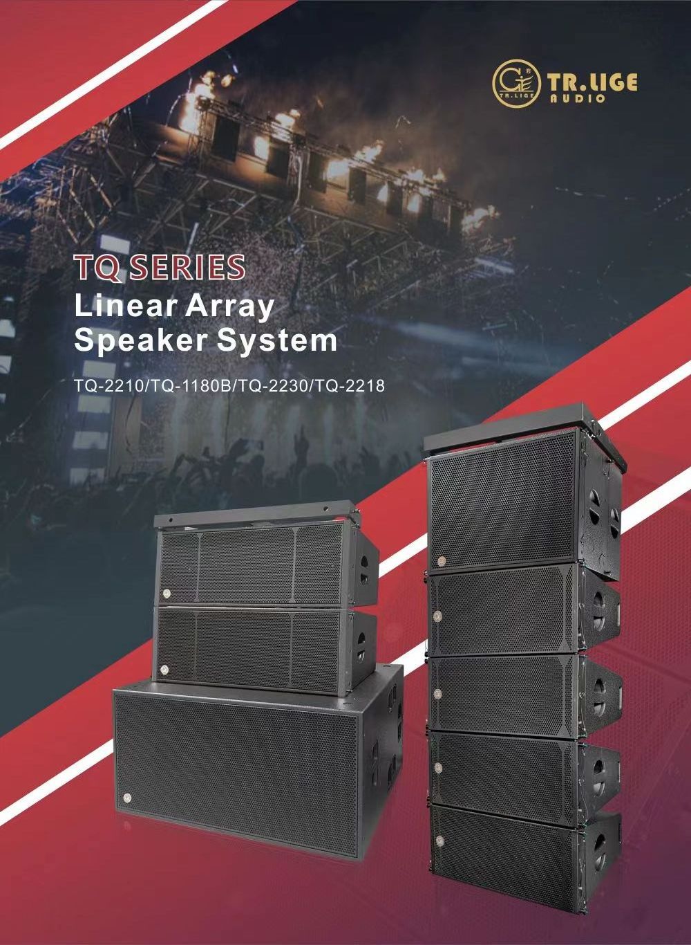 hot new product professional Audio Sound System Dj Sound Box Speaker dual 10 inch Line Array