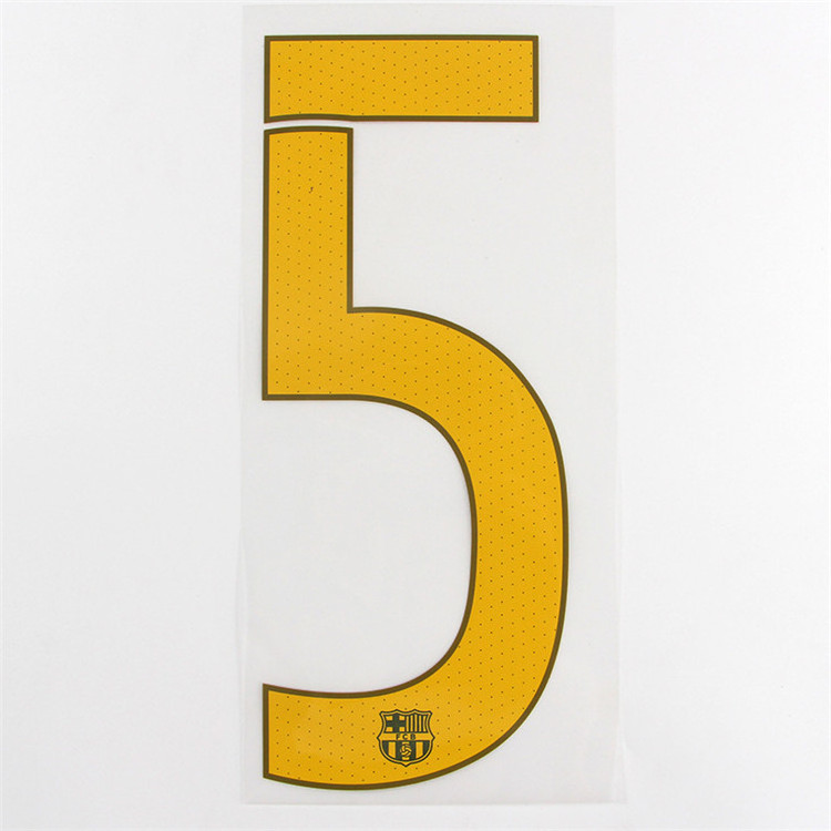 Custom Football jersey Plastisol Number 6 Transfer