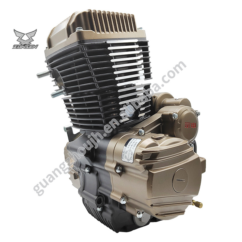 High Quality Zongshen CG250cc Motorcycle Water-Cooled Gasoline Engine Assy With 200cc Electric Kick Start Single Cylinder Parts