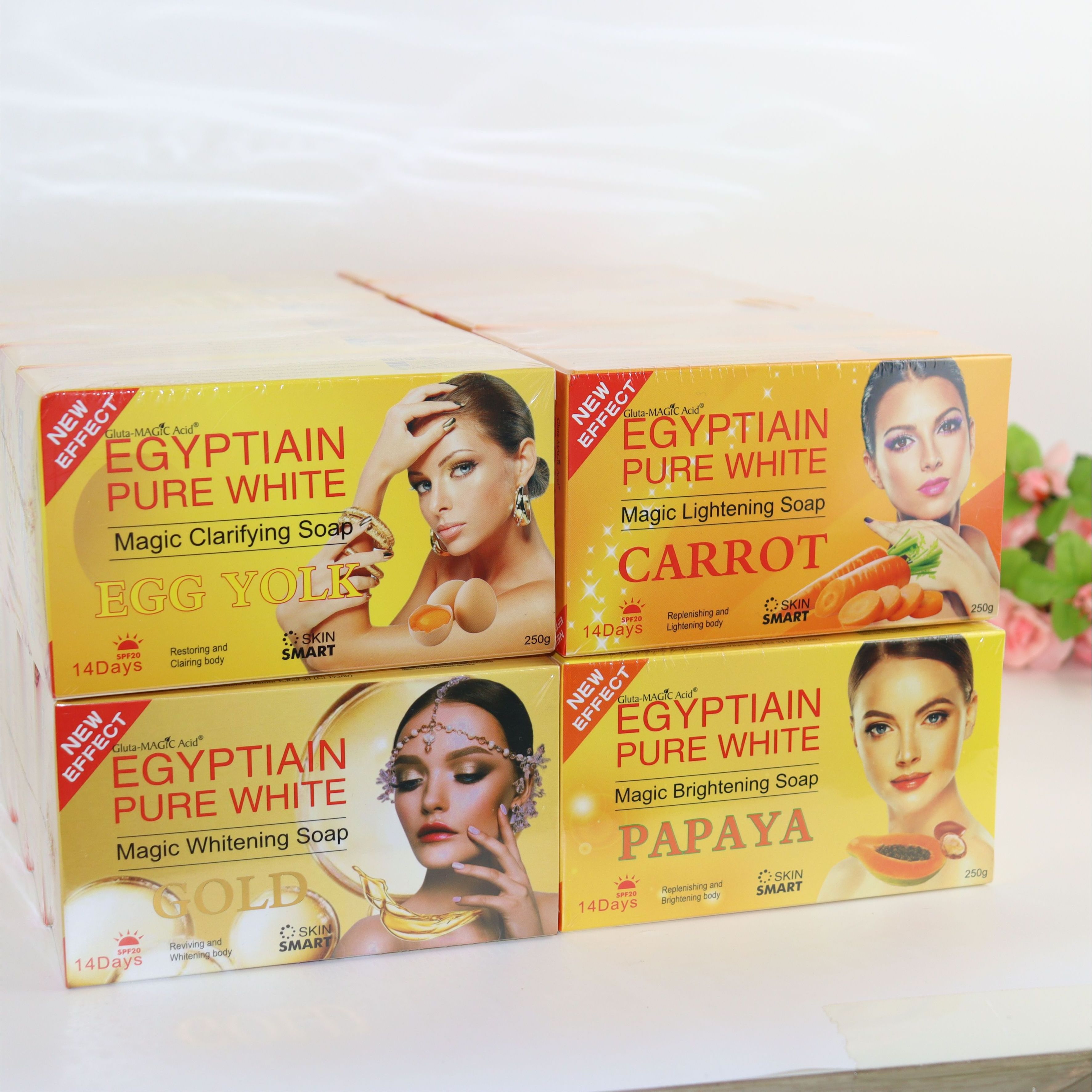 RT Private Label Pure organic Skin Care Whitening and Dark spots Removal Gold soap Women Care Best exfoliating body soap