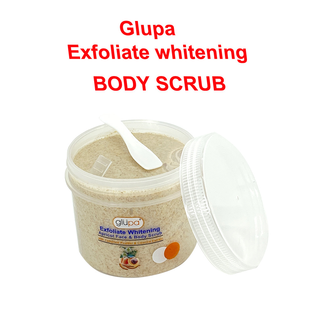 Deep Cleansing Gentle exfoliating and whitening private brand Glupa Organic Body Scrub