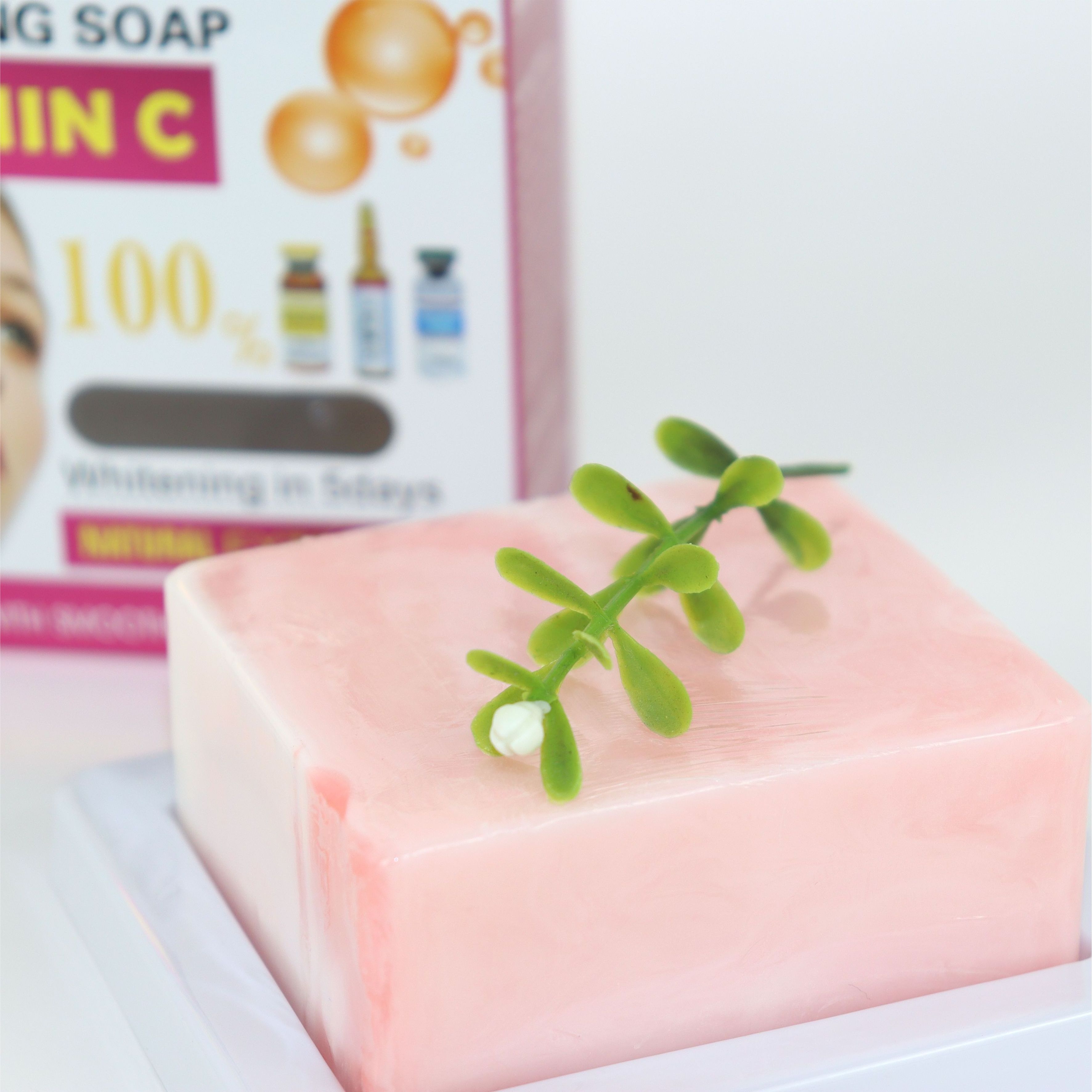 RT Private Label Whitening Product Korean Organic Extreact Rose Fragrance Amino Acid Lightening Moisturizing Vitamin C Soap