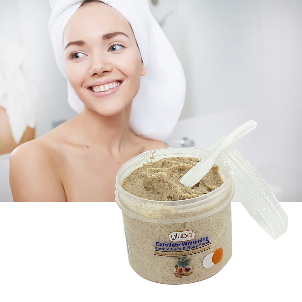 Deep Cleansing Gentle exfoliating and whitening private brand Glupa Organic Body Scrub