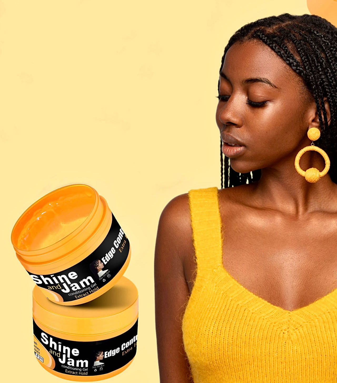 Private Label Braiding Gel Extra Hold 4C Hair Styling Twist Loc Edge Braid Hair Gel Vendor Shine And Jam Gel