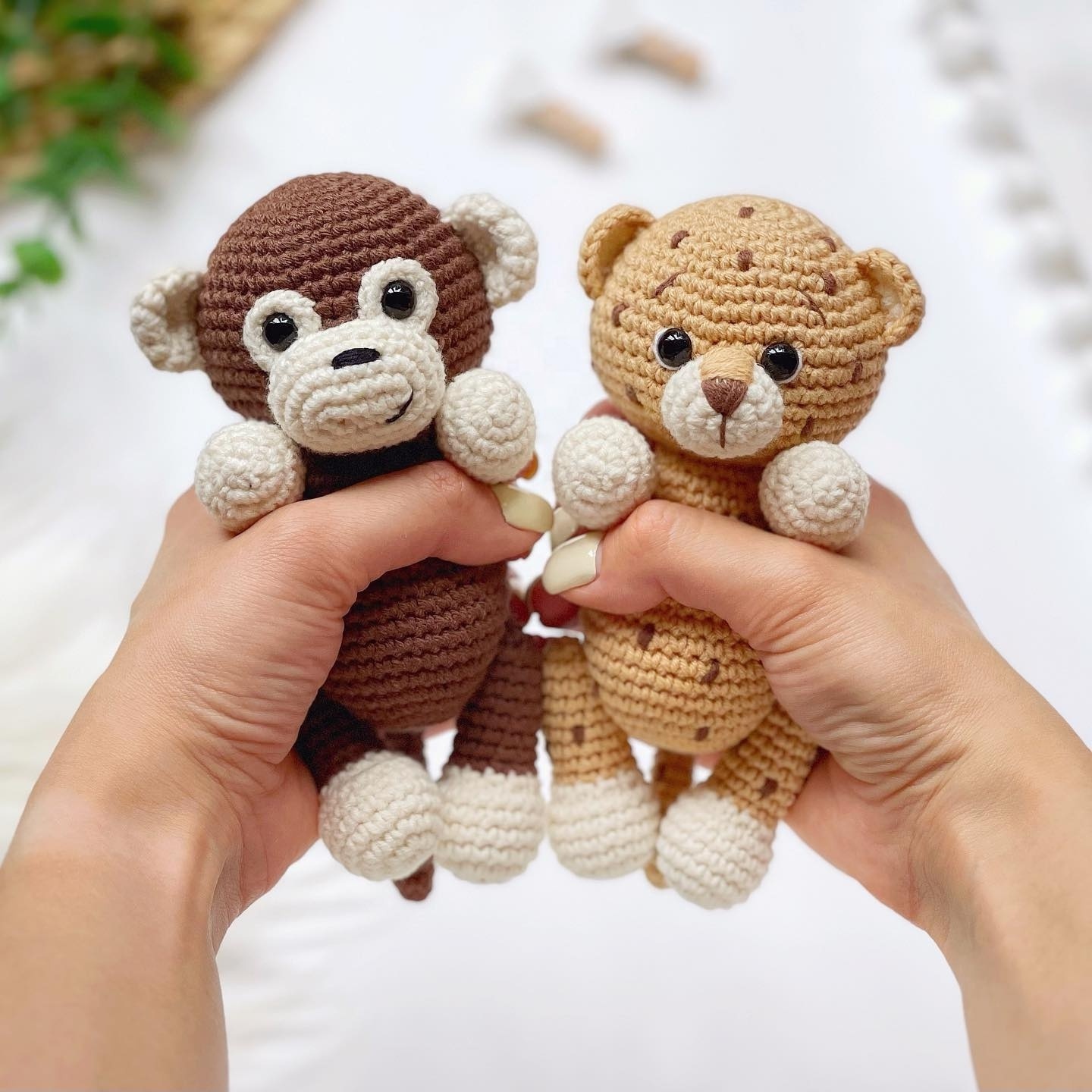 100% Handmade Baby Crochet Amigurumi Mini Forest Animal Stuffed Small Toy Hand Made