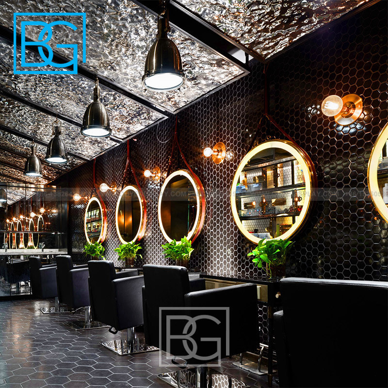 Reception Desk Salon Decoration Beauty Mirrors Stations Hair Salon Double Sided Hair Salon Mirror Station