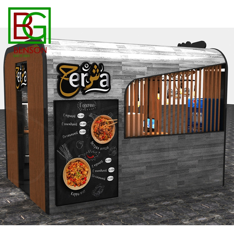 Latest Style Shopping Mall Food Kiosk Food Stall Kiosk Display Hottest Popular Mobile Crepes Kiosk In Mall