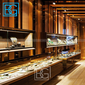 Rotating Glass Jewelry Display Cabinet Jewellery Display Wood Showcases High Jewellery Jewelry Counter