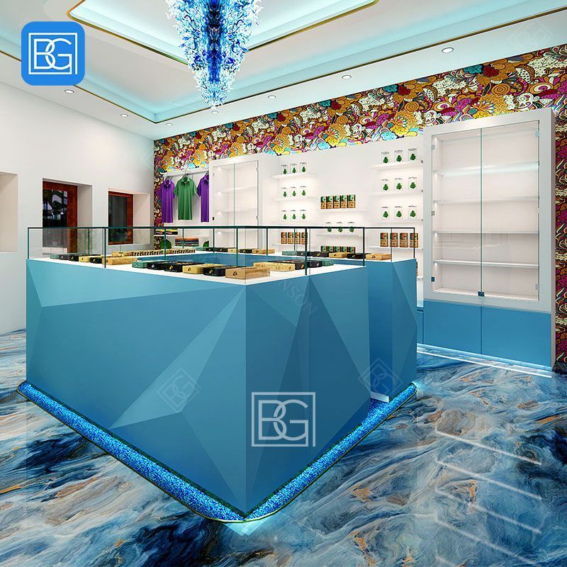 Retail Hookah Display Unit Retail Checkout Glass Counter Hookah Display ...