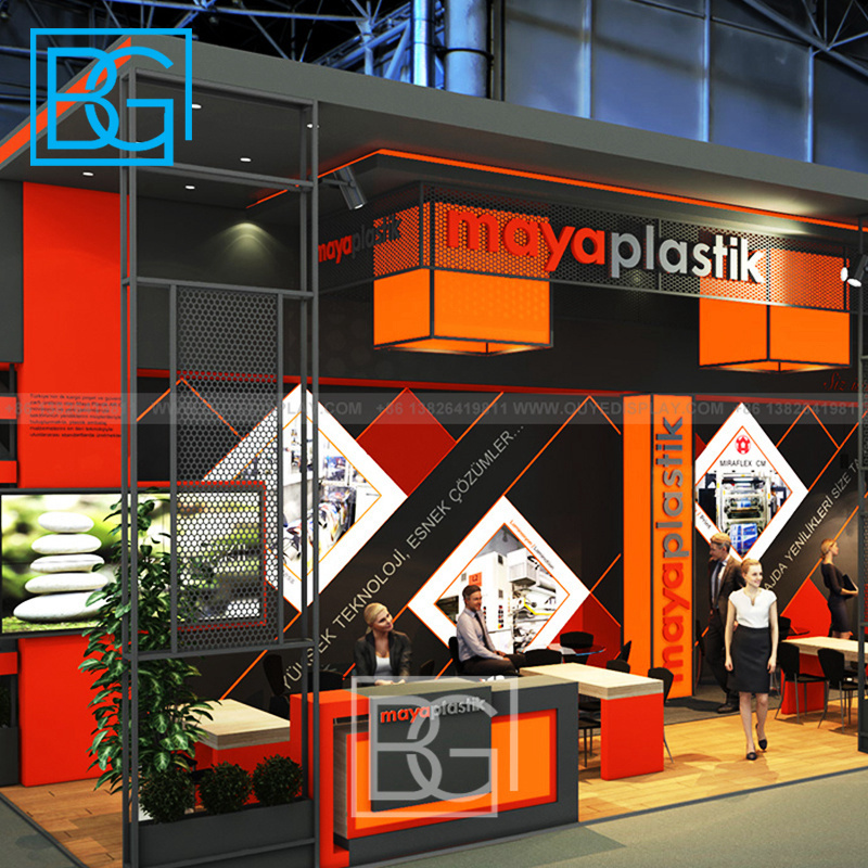 Display Trade Show Expo Custom Trade Show Expo Backdrop Luxury Exhibition Booth Exhibition Booth Design With Light