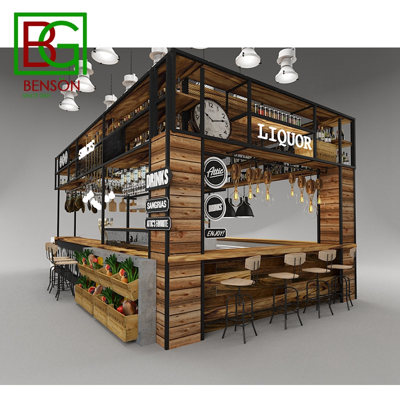 Latest Style Shopping Mall Food Kiosk Food Stall Kiosk Display Hottest Popular Mobile Crepes Kiosk In Mall