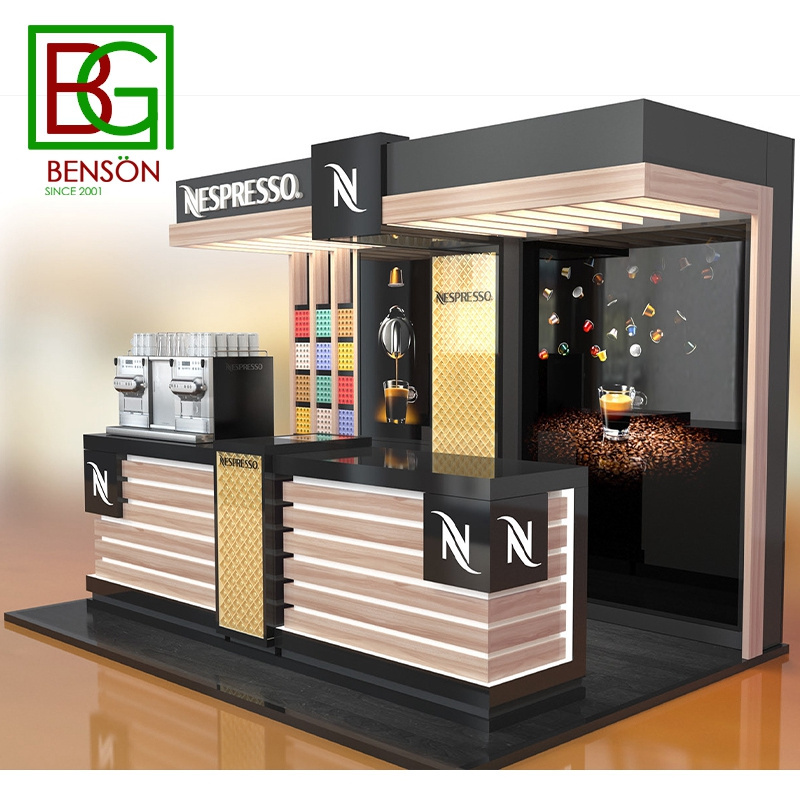 Hottest Commercial Coffee Kiosk Furniture Cafe Kiosk Counter For Sale High Quality Design Food Kiosk Design